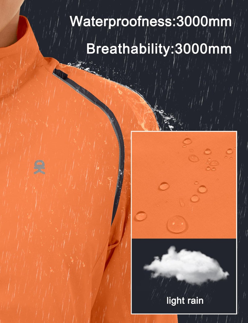 Little Donkey Andy Women's Quick-Dry Running Jacket Convertible UPF 50+ Cycling Jacket Windbreaker with Removable Sleeves Orange Size S - Image 4